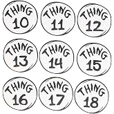 Dr. Seuss Costume Thing 10-18 Iron On Patch Set - 9 Felt Patches 5" Diameter - Officially Licensed