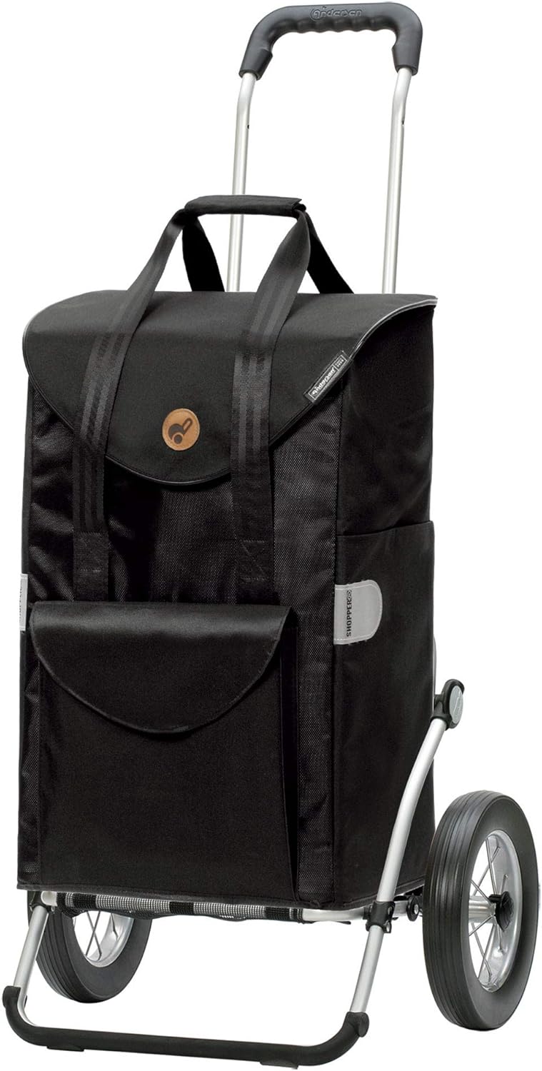 Andersen Shopping trolley Royal with bag Senta black, Volume 49L