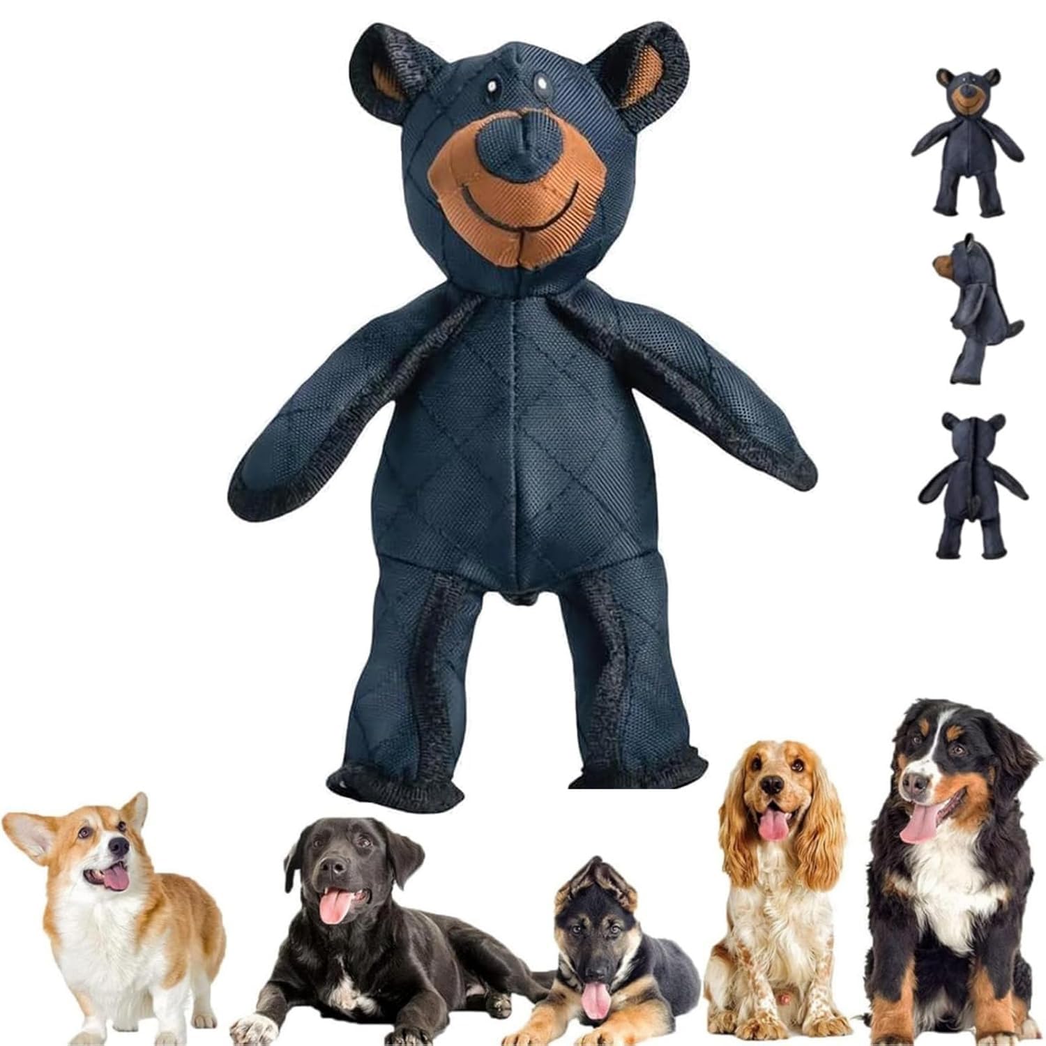 Photo 1 of 2025 New Unbreak Bear Dog Toy, Unbreakable Extreme Bear Upgraded, Indestructible Bear Dog Toy with Squeaker, Durable Interactive Puppy Toys to Reduce Anxiety & Boredom (Dark Blue)
