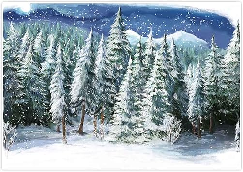 Amazon Com Allenjoy 7x5ft Winter Landscape Backdrop For Studio Photography Christmas Forest Wonderland Snowflake Scene Holiday Pictures Background Newborn Party Decorations Children Portrait Photo Props Supplies Camera Photo