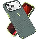 Speck CANDYSHELL Grip +MS Case for iPhone 17 Pro Max - NEO DRAB/Glow Green | Slim Protective Grip | Drop Protection | MagSafe Compatible