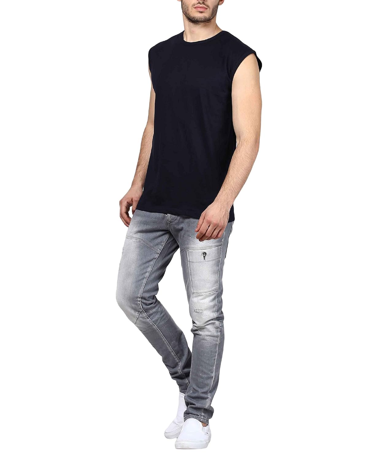 inkovy men's sleeveless roundneck tshirt