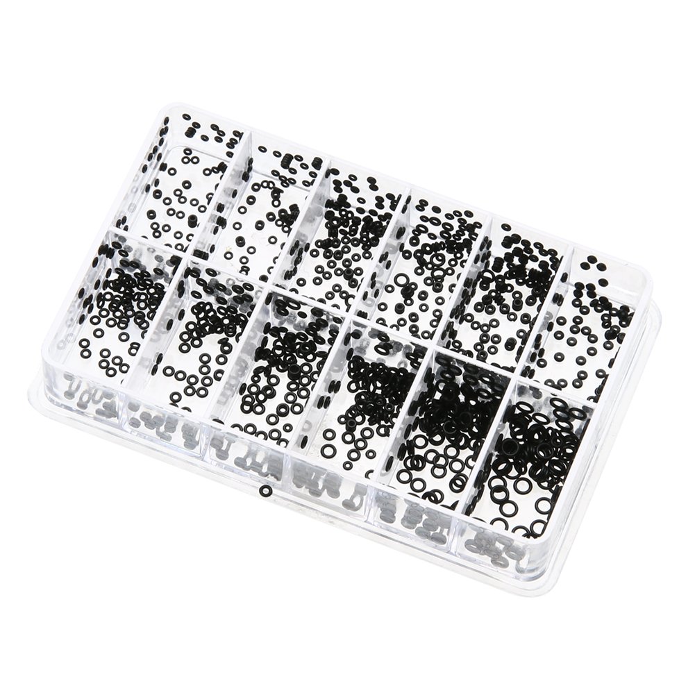 500pcs Waterproof Rubber Watch Washer O-Ring Mini Watches Seals 1.4-3.6mm with Box