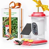 Solar Hummingbird Feeder with Camera, 2K Live View AI Identify Camera | 2K live view camera, Smart AI species identification, Ant guard &amp; moat, Bee proof design, 3 feeding ports, Bird lover gift