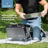 Valiant Portable Folding Picnic BBQ - Charcoal, 2.4kg, Compact Design view 4
