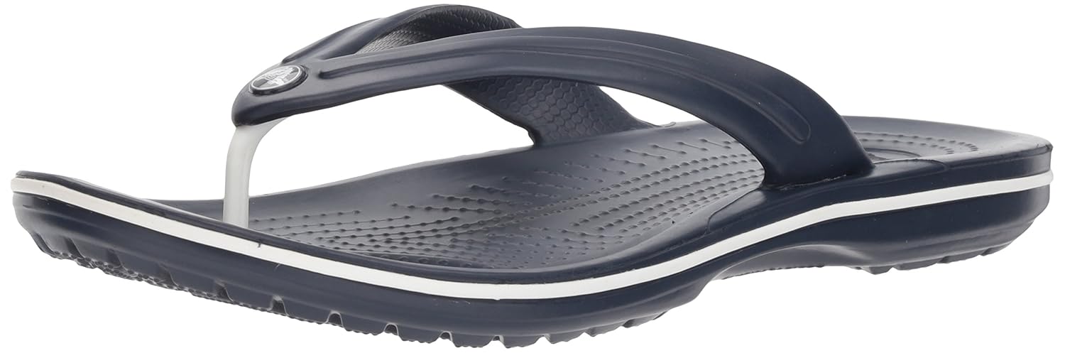 crocs unisex crocband navy flip flops and house slippers