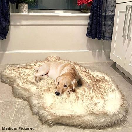 memory foam faux fur dog bed