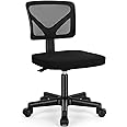 AFO Home Office Chair Ergonomic Desk Chair Small Computer Chair Ergonomic Adjustable Armless Small Mesh Task Chair with Lumbar Support, with Backrest Swivel Rolling for Study, Office, Conference Room
