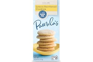Pamela's Products Lemon Shortbread Gluten Free Cookies,6.25 Ounce (Pack of 6)