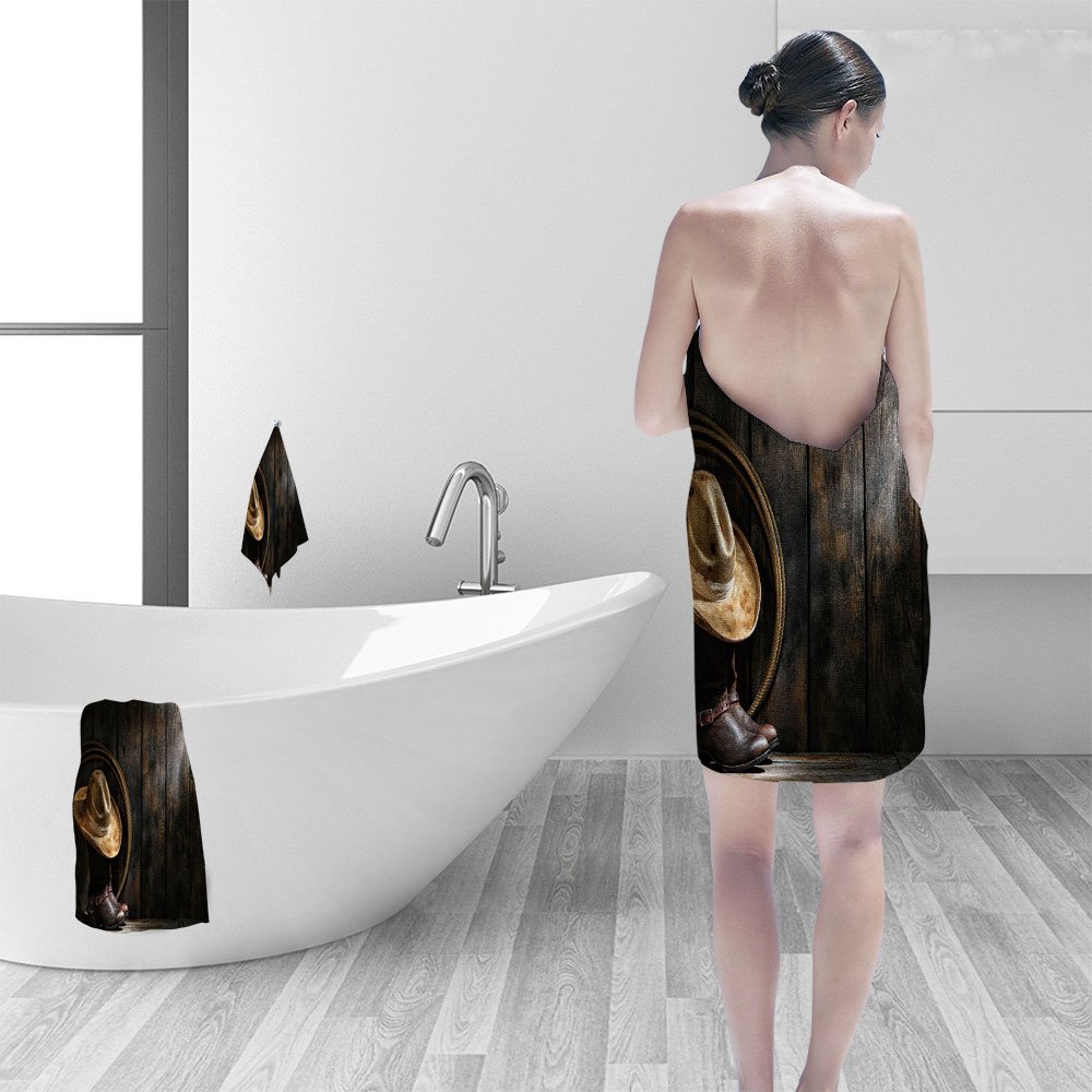 Amazon Com Nalahomeqq Bath Towel Set American West Rodeo Cowboy