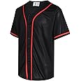 Pullonsy Blank Baseball Jersey for Men Women Full Button Up Short Sleeves Shirts Hip Hop Hipster Sports Uniforms