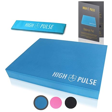 High Pulse® XXL Balance Pad inkl. Fitnessband + Poster – Balancekissen für EIN verbessertes Gleichgewicht, Koordination und S