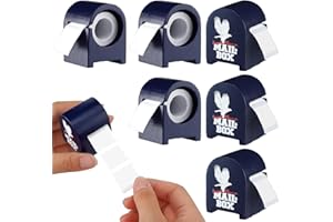 Wesiti 6 Pcs Wooden Stamp Roll Dispenser Wood Postage Stamp Dispenser for Roll of 100 Holder Organizer for Mailing Desk Table Home and Office Supplies