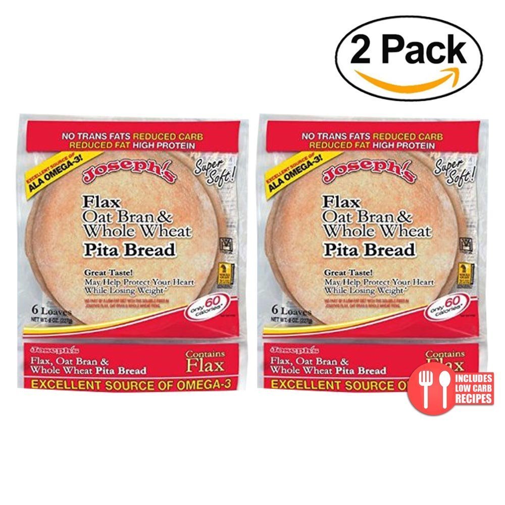 Amazon.com : Josephs Flax Oat Bran &amp; Whole Wheat Lavash Bread, 18 OZ ...