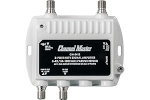 Channel Master CM-3412 2-Port Ultra Mini Distribution Amplifier for cable and antenna Signals