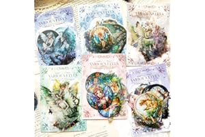 Yoksas Fantasy Butterfly Fairy Scrapbook Stickers - 180Pcs Waterproof Clear Cryptid Fairy Tale Stickers for Journaling, Laptops, Resin Art, Fairycore Aesthetic Art Supplies
