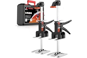 JANNIRESS Labor Saving Handle 2 Pack,14 in Construction Jack,Multifunctional Furniture Lifter Jacks for Installing Cabinets and Wall Tile Height Adjuster Handheld Tool, Load 440LBS
