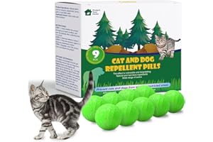 Cat Repellent Balls 9 Pack - Quartz Sand, Long Lasting Outdoor Cat Deterrent for Garden/Yard/Sofa, Natural Non-Toxic Pet Safe