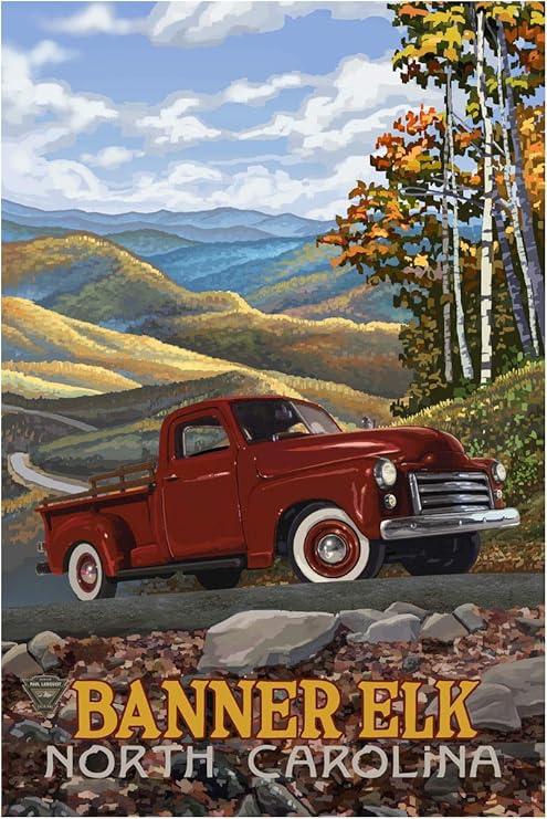 Amazon Com Banner Elk North Carolina Travel Art Print Poster By