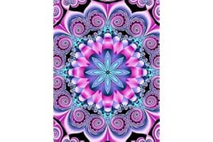 Suyaloo 5D Diamond Painting Kits for Adults - Mandala Diamond Art Kits for Adults Kids Beginner,DIY Flowers Diamond Painting Full Drill Round Rhinestone for Home Wall Decor Gifts 11.8X15.7inch