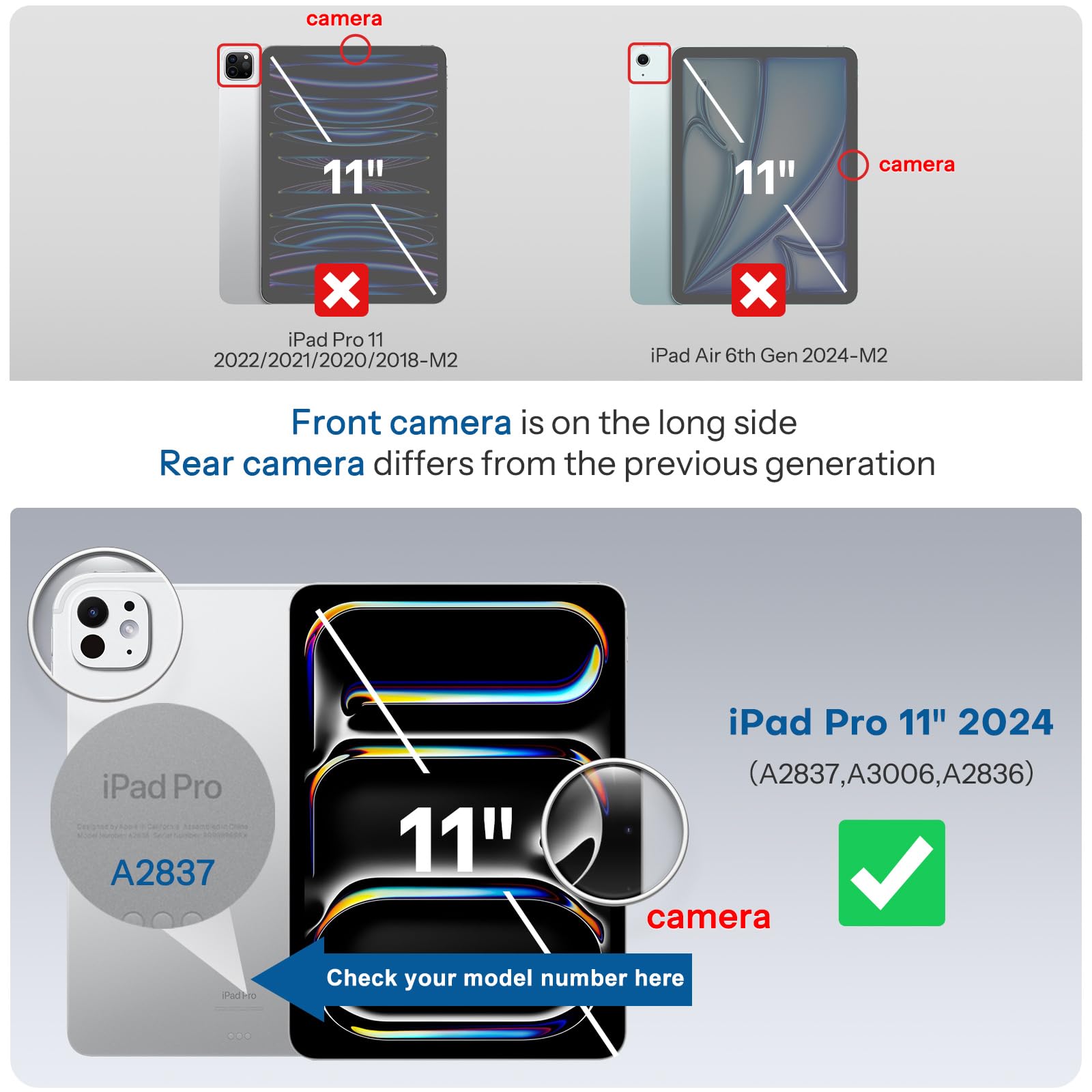 SPARIN Screen Protector for iPad Pro 11 Inch 2024 M4 (5th Generation), 2 Pack Tempered Glass Film Guard for iPad Pro 11, Alignment frame, Case Friendly, Apple Pencil Pro Compatible