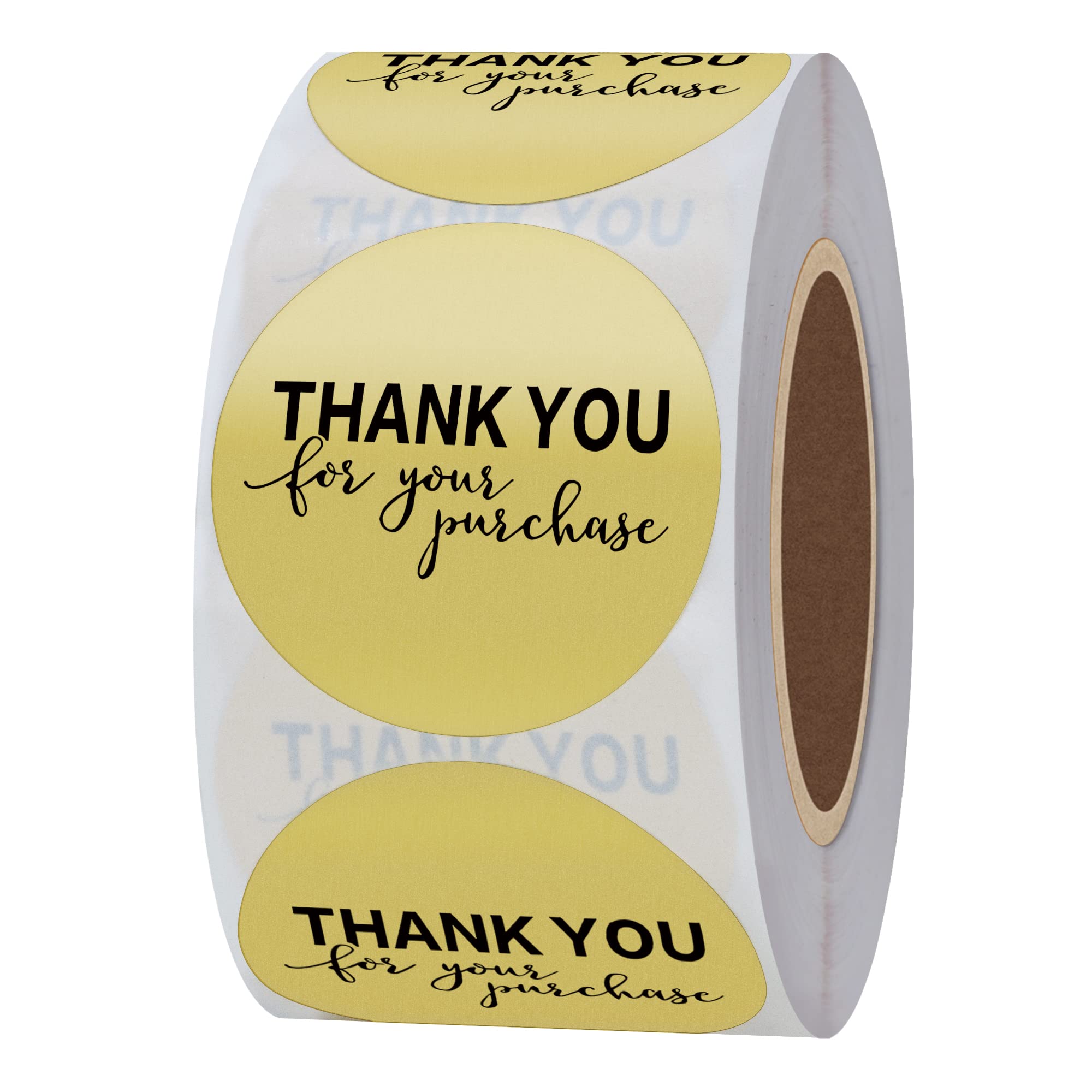 Hylabelest Gold Foil Thank You for Your Purchase Stickers 1.5" Round 500 Labels per Roll (Gold)