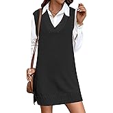 Zeagoo Womens Tank Sweater Dress Sweater Vest Knitted Pullovers Sweaters 2025