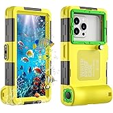 Underwater Phone Case for Snorkeling, [50ft/15M] Professional Waterproof Scuba Diving Phone Case for All iPhone/Galaxy Phone/Google Pixel Phone (NOT for Ultra-Thin/Multi-Folding Screen) [Yellow]