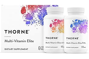 THORNE - Multi-Vitamin Elite - Daily Nutritional Supplement - AM Formula Supports Cellular Energy Production &PM Formula Supports Restful Sleep* - Gluten-Free, Dairy-Free - 180 Capsules - 30 Servings