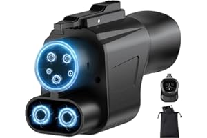 CURECURE NACS to CCS1 Tesla Charger Adapter, Adapter for Tesla Supercharger, Max 500A 1000V, Fast DC Charge, Temp Control, Compatible with Ford, Rivian, GM, Volvo, Polestar EVs (Not Compatible for Nissan EVs)