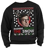 Jiggle Apparel Louis Theroux Christmas Sweater Dashing Theroux The Snow