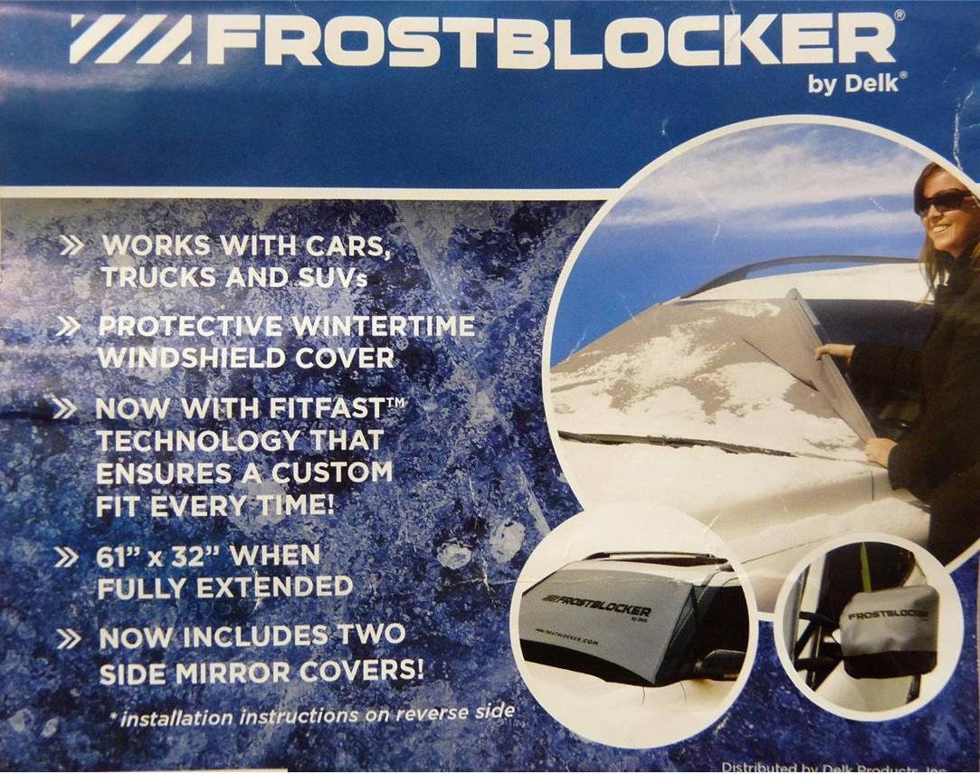 Delk DELK FROST BLOCKER WINDSCREEN ICE FROST COVER + FREE WING MIRROR COVERS Buy Online in