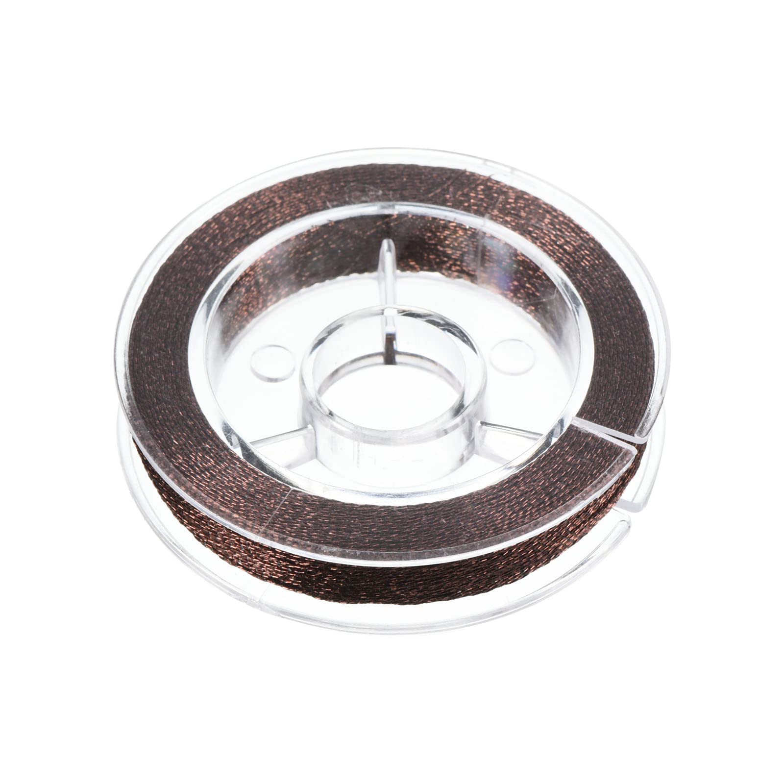 PATIKIL 50M/55 Yards Rod Guide Wrapping Thread, 450D Metallic DIY Fishing Rod Guides Fixing Line, Brown