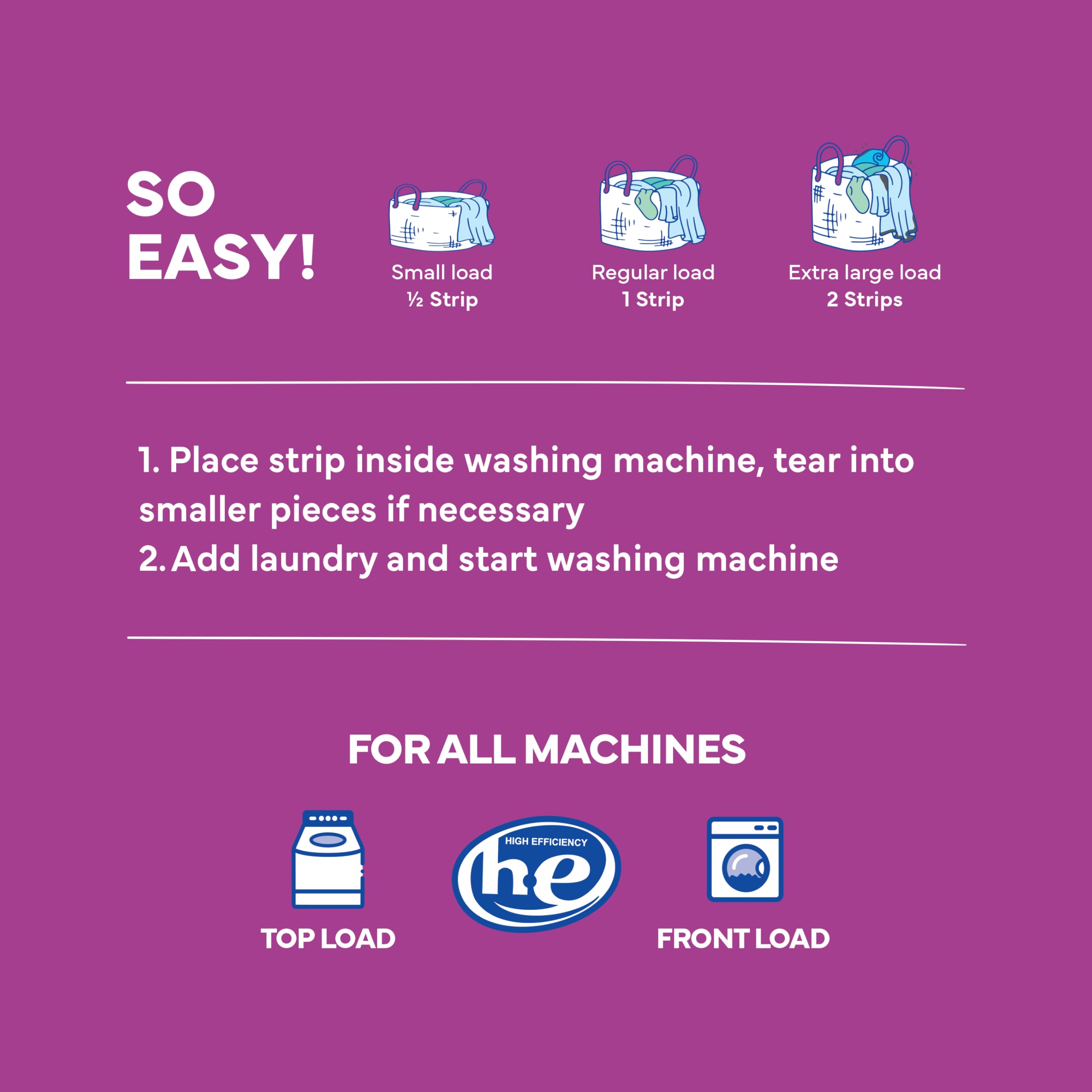 Tru Earth Compact Dry Laundry Detergent - Up to 64 Loads (32 Sheets) - Paraben-Free - Original Eco-Strip Liquidless Detergent, Travel Sheets - Lilac Breeze | Packaging May Vary