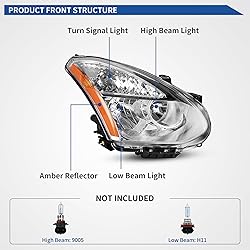 oEdRo Headlight Assembly Compatible with 2008 2009