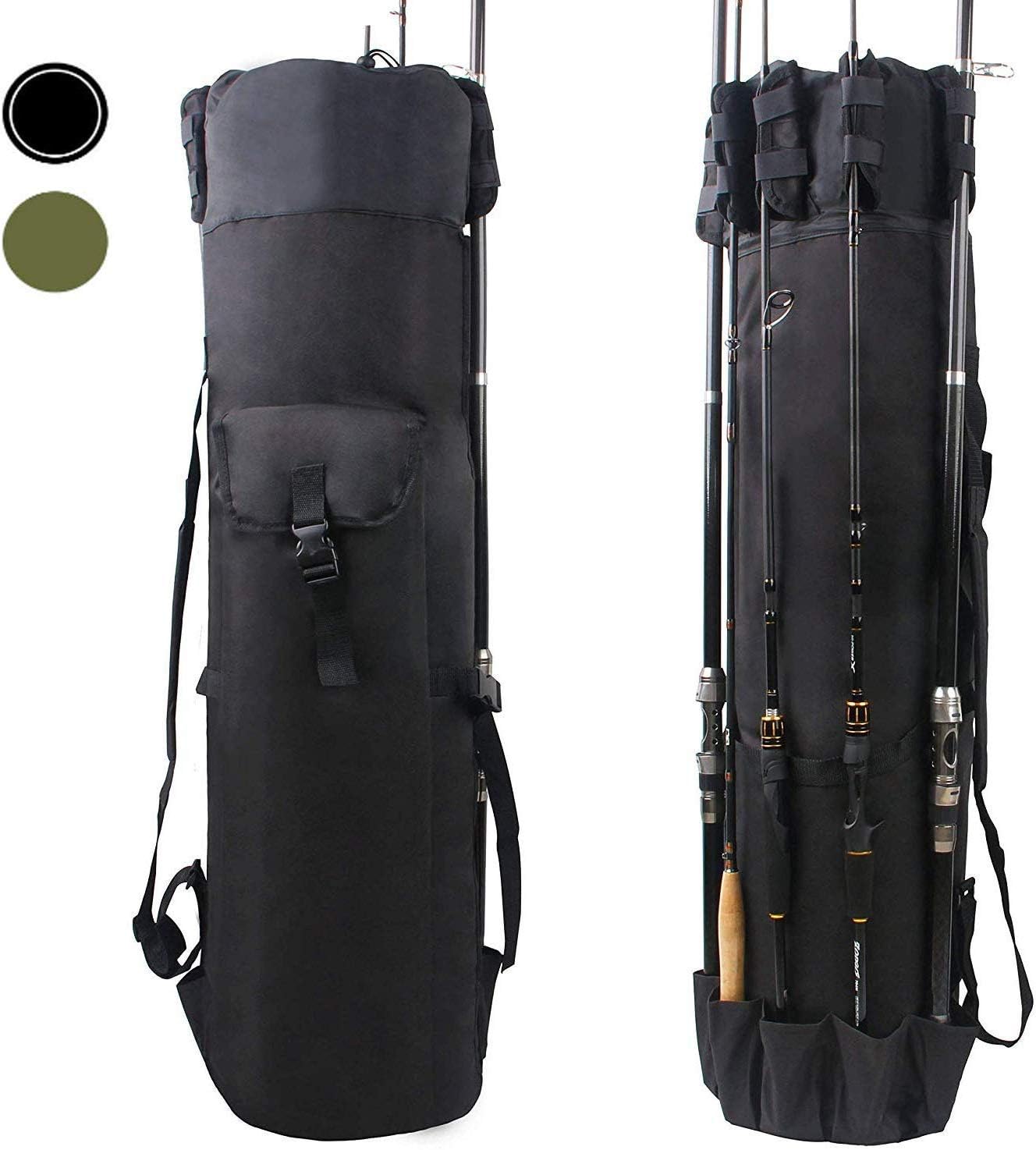Fishing Bag Fishing Rod Reel Case Carrier Holder Fishing Pole Storage