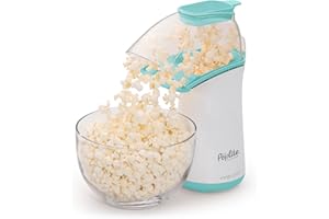 Presto 04869 Poplite Hot Air Popcorn Popper - Built-In Measuring Cup + Melts Butter, Easy to Clean, Built-In Cord Wrap, 18 Cu