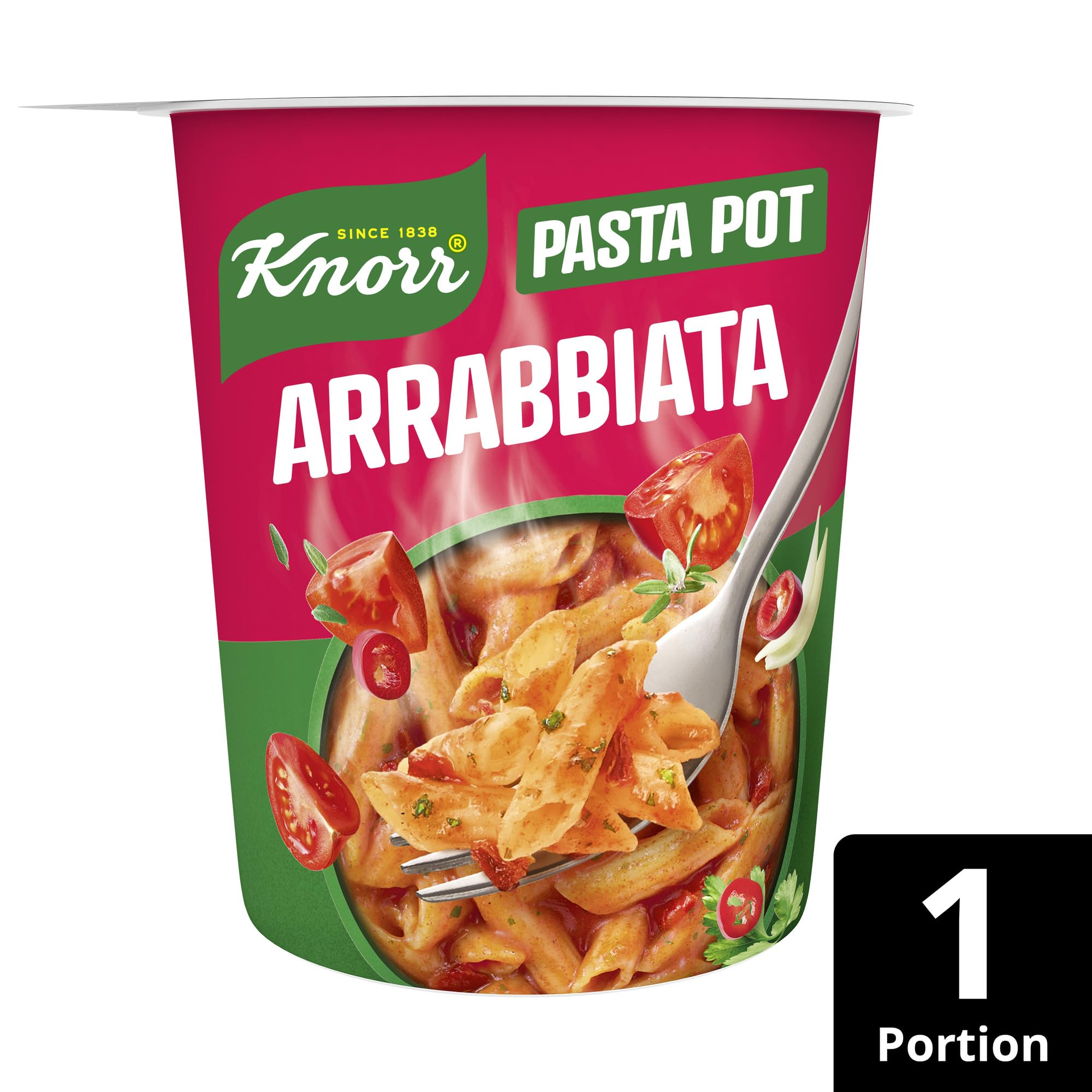 Knorr Arrabiata Pasta Pot, leckere Instant Nudeln 66 g 2