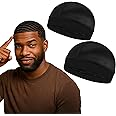 2PCS Wave Caps for Men, Compression Cap over Durags