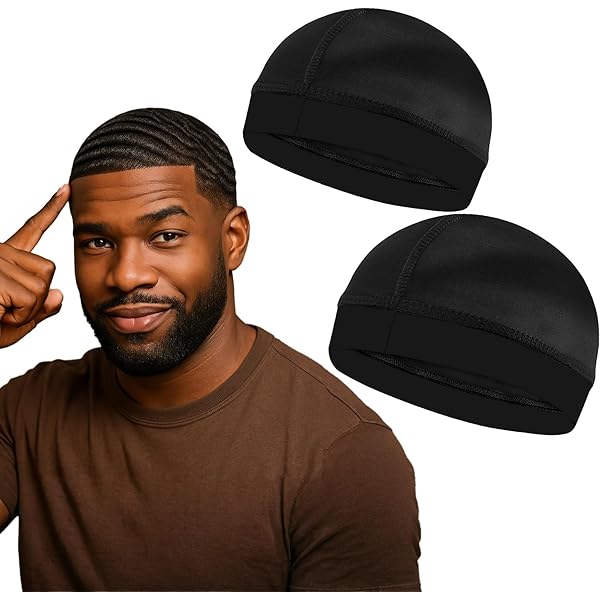DACKRITO 2 Pieces Silky Durag Pack for Men Women, Premium Satin