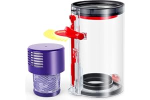 KUFLANT Upgraded Dust Bin Compatible with Dyson V10 Vacuum Cleaner Canister, Vacuum Clear Bin Compatible with Dyson V10 Bin Part No. 969509-01