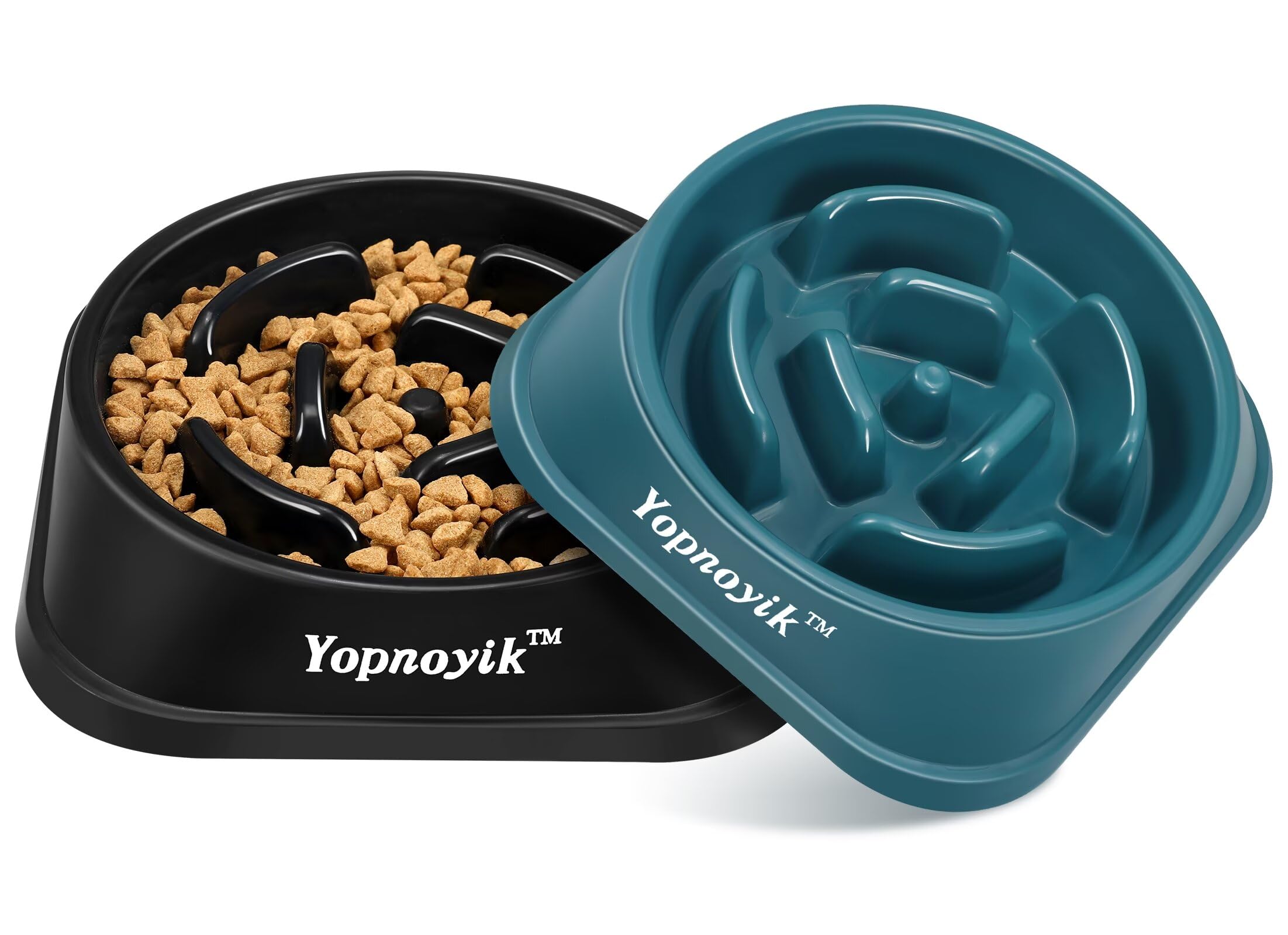 Photo 1 of 2 Pack Slow Feeder Dog Bowls for Healthy Eating, Non-Slip and Anti-Choking Design, Reduces Bloating & Overeating for Large Dogs, Easy to Clean