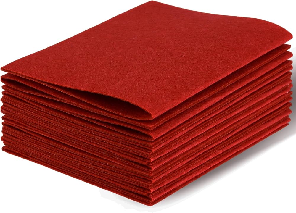 Divina Vitae Felt Sheets 7x11 Inches 10 Pack Red Black White Green Brown