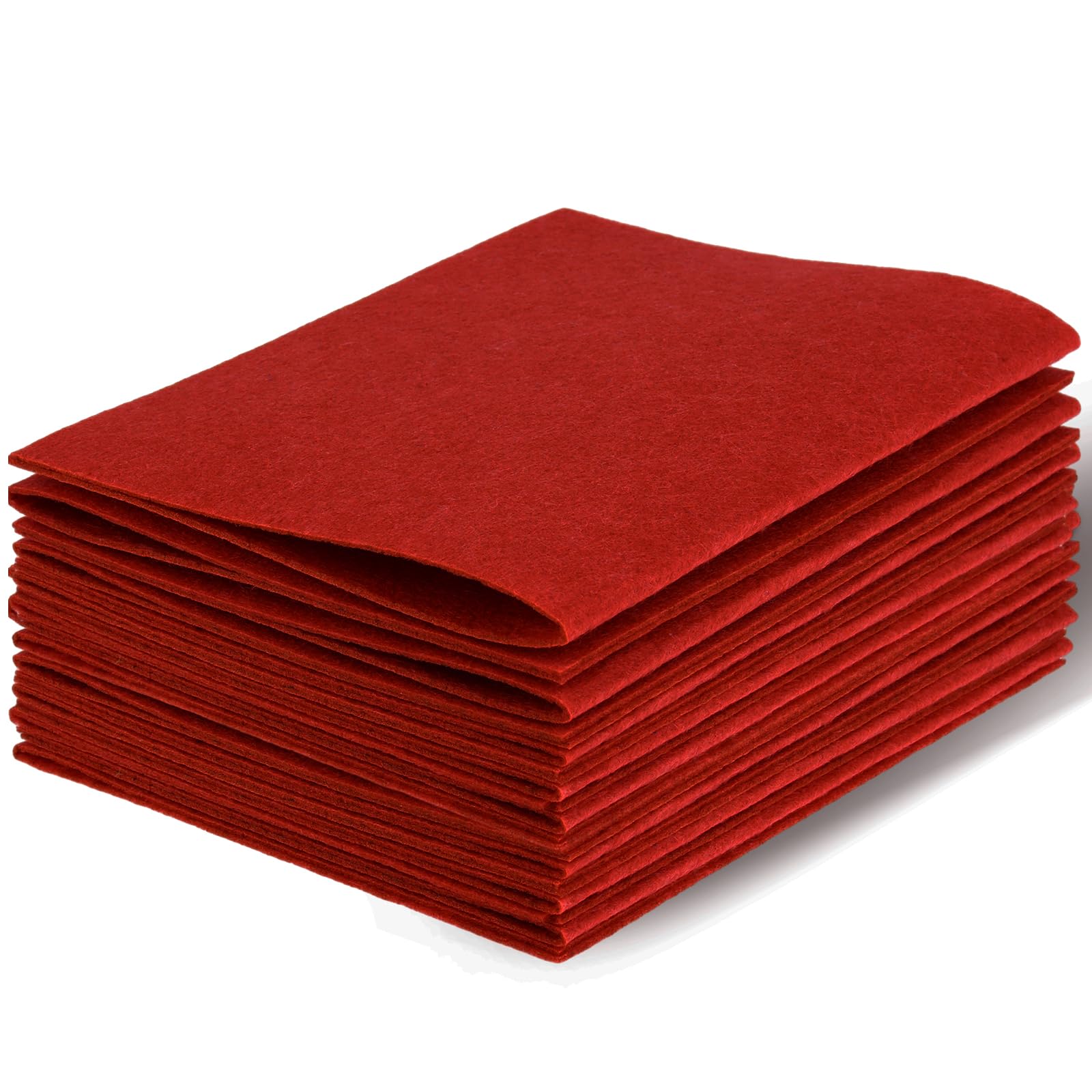 Felt Sheets Fabric, 7" x 11" Soft Felt Fabric for Crafts 10Pcs Halloween Christmas Fabrics Fall Felts for DIY and Sewing Projects (Red) — image 1