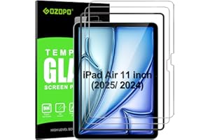 GOZOPO 2 Pack Screen Protector for iPad Air 11-Inch M3/M2 (2025/2024) Tempered Glass Film with Installation Frame, Scratch Re