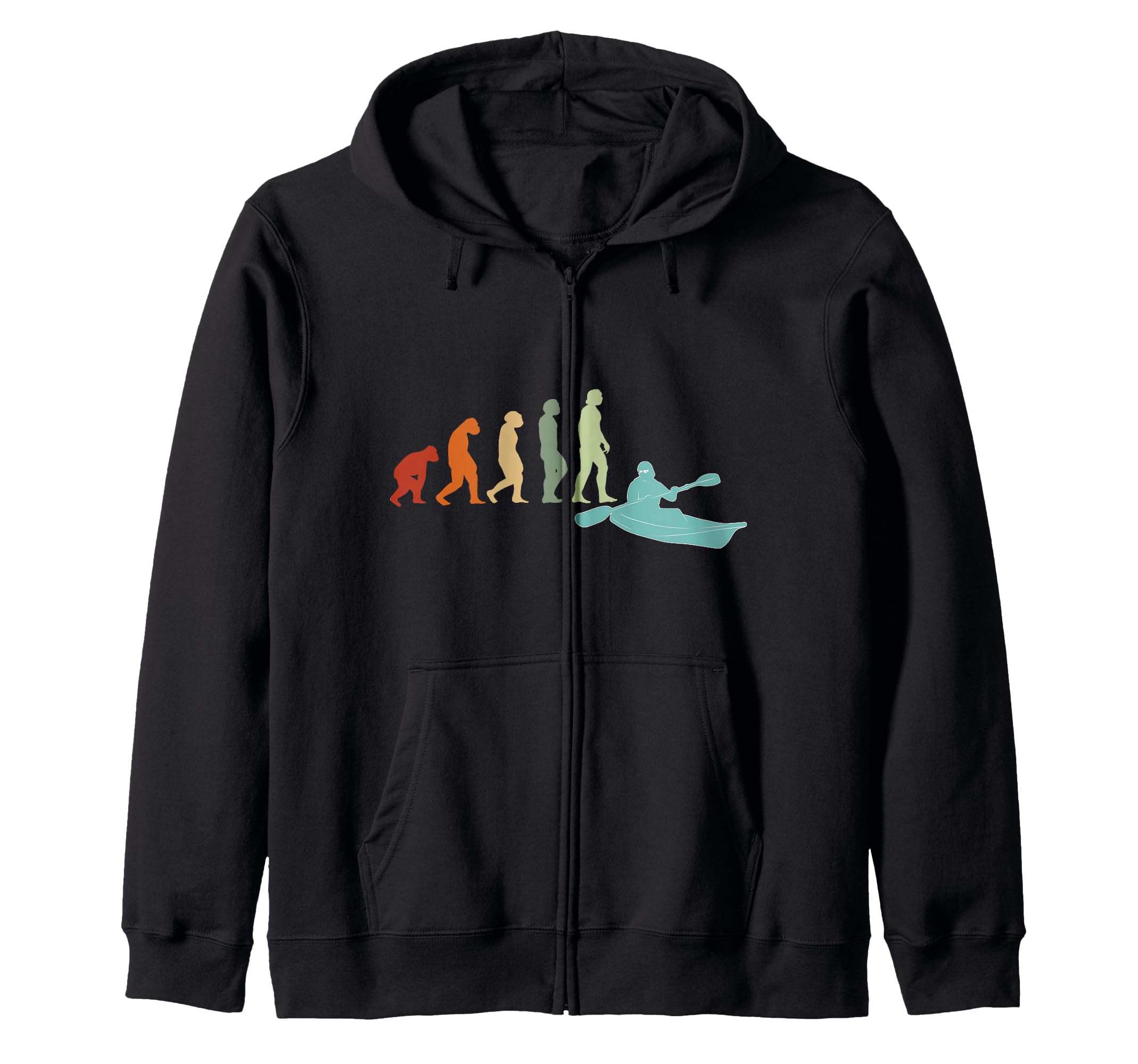 KAYAKS Canoes RAFTING Vintage KAYAKER Kayaking Zip Hoodie
