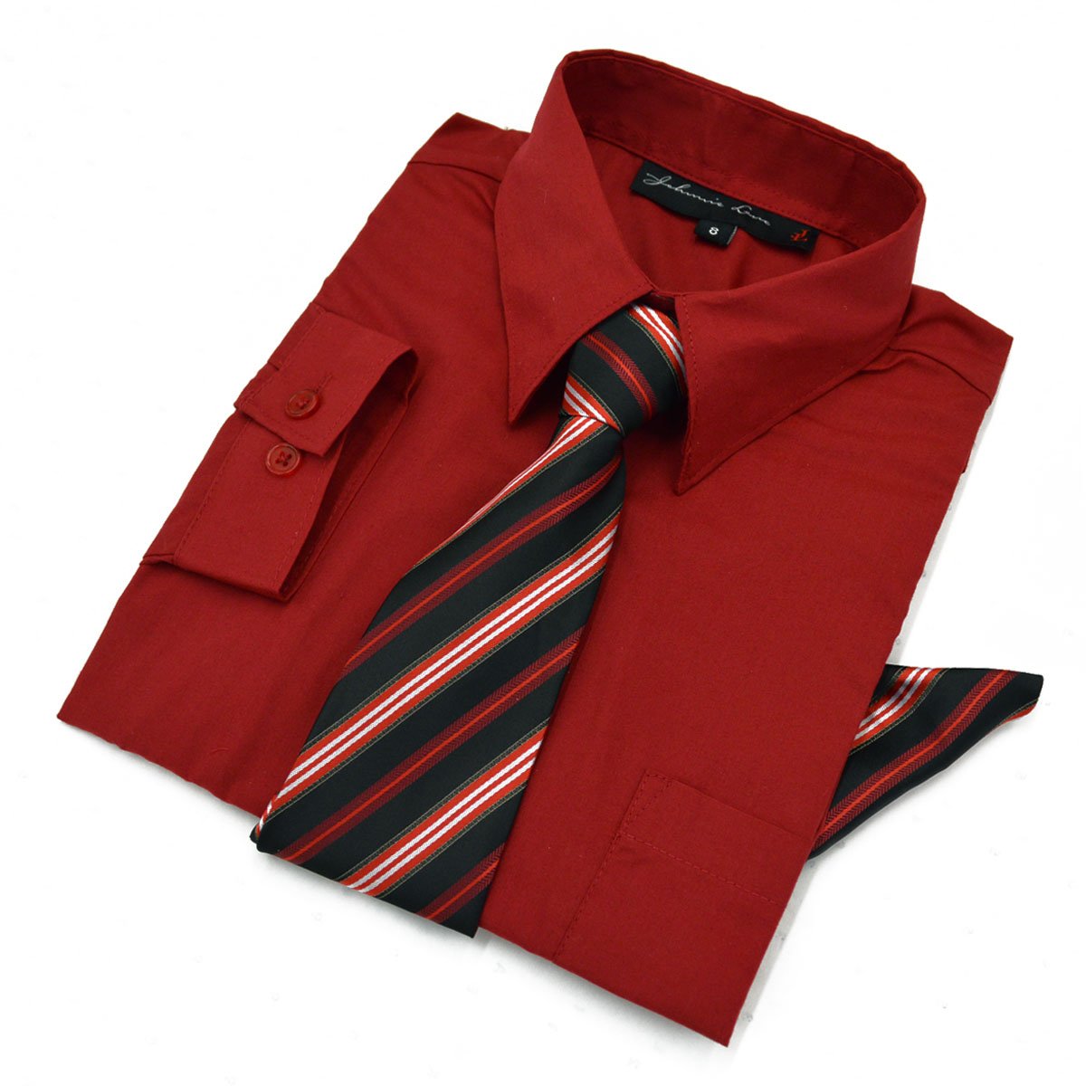 Boys Dress Shirt with Tie and Handkerchief #JL26