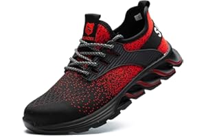 SUADEX Steel Toe Shoes for Men,Work Safety Indestructible Shoe for Men Women Lightweight Breathable Composite Toe Sneakers