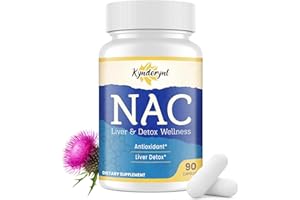 Kynderynl NAC Supplement N-Acetyl Cysteine | High Dose NAC 1000mg for Liver Focused | N-Acetyl-L-Cysteine with Milk Thistle & Glutathione | NAC Capsules 90-Count Vegan