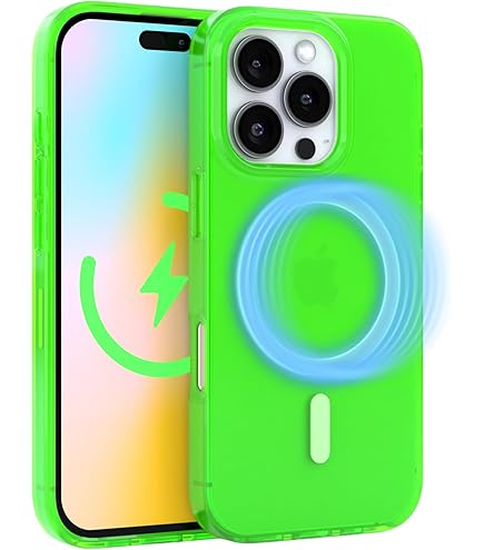 Amazon.com: FELONY CASE - Neon Green Crystal Clear Phone Cover for